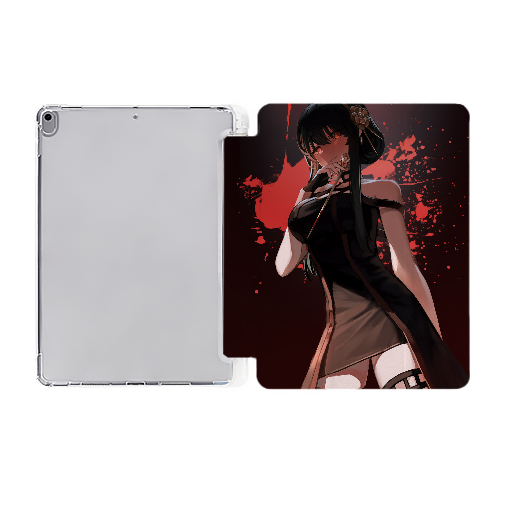 （画像用） SPY×FAMILY间谍家家酒 IPad ケース ペン収納付き 三つ折りスタンド PUレザー×シリコン 対応機種9.5/10.5/10.9インチ